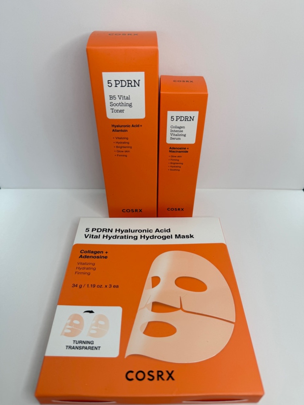 (Set) COSRX 5 PDRN B5 Vital Soothing Toner & Hydrogel Mask